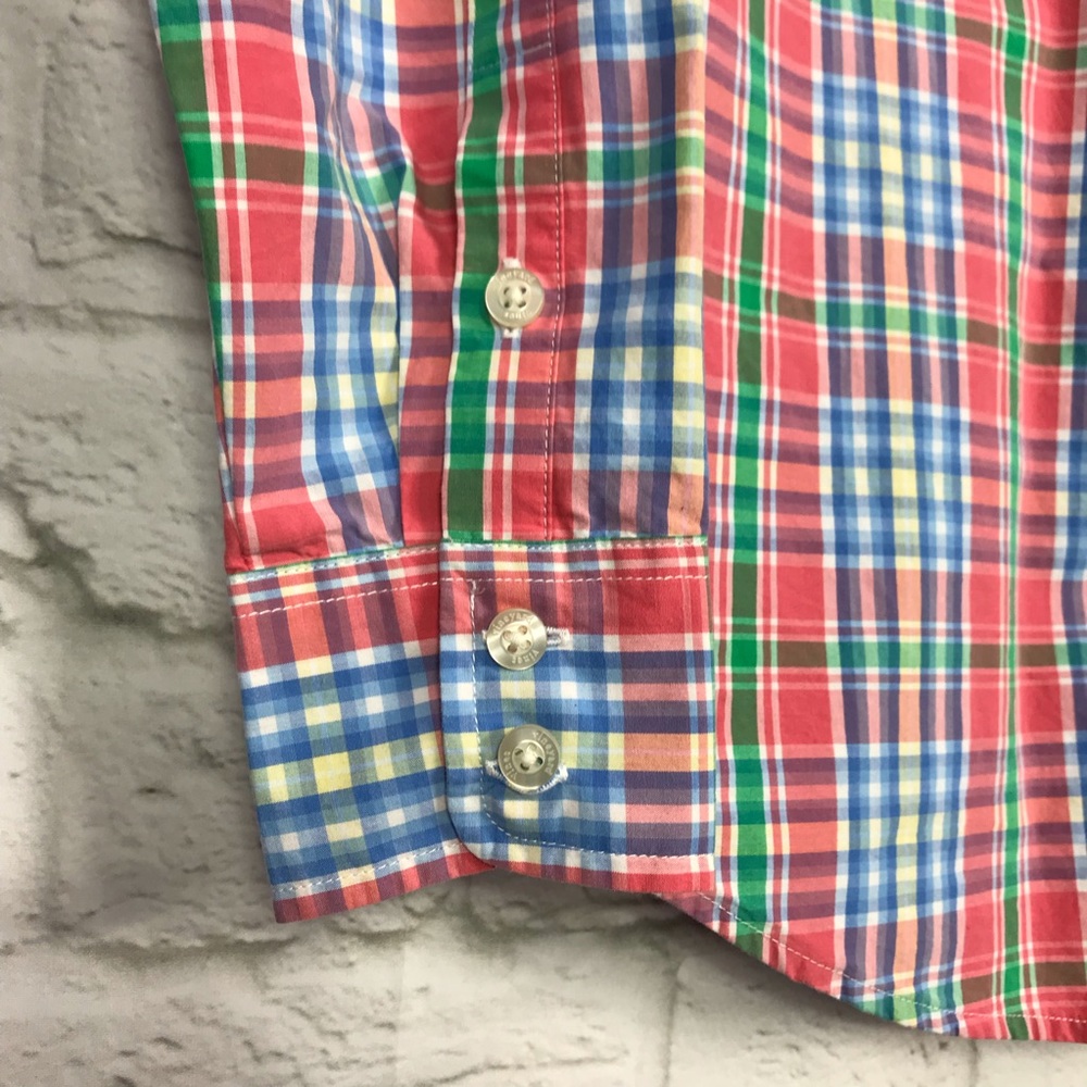 Vineyard Vines Coral Spring Plaid Dress Shirt 4 - Picture 3 of 6